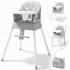 5 in 1 Foldable Baby High Chair,Convertible Highchair for Babies and Toddlers-Po
