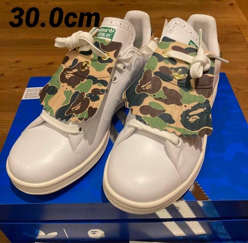BAPE x Adidas Stan Smith Golf Sneakers 30cm New in Box Collab 30th Anniversary