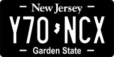 New Jersey Blackout Personalized Custom License Plate Car Motorcycle Bike New Jersey Blackout Personalized Custom License Plate Car Motorcycle Bike