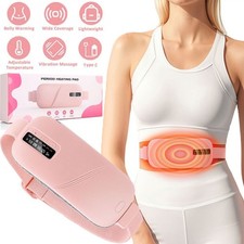 Electric Heating Menstrual Vibration Pad Belt For Period Pain Relief Cramps Gift
