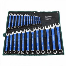 Metric Combination Spanner Set Soft Grip 25pc 6-32mm Open & Ring End + Tool Roll