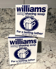 WILLIAMS Mug Shaving Soap Set Of 2 Vintage Discontinued 1.75oz New Old Stock