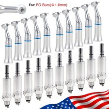 10Sets Low Speed Handpiece Contra Angle for FG 1.6mm Burs w/ 4H Air Motor Dental