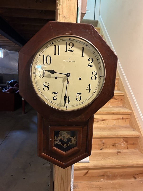 Vintage Hamilton Westminster Chime Wall Regulator Clock- Runs