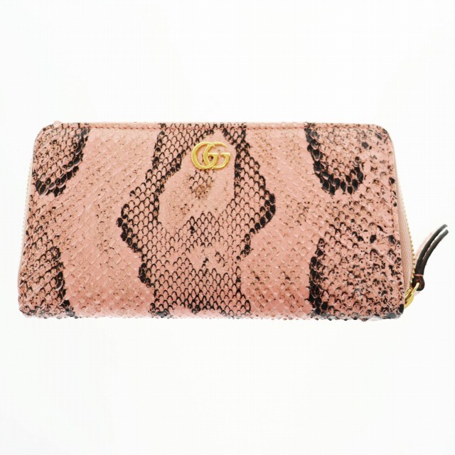 Y1224 GUCCI GG Marmont Double G Python Zip Around… - image 1