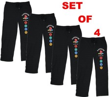 PlayStation Mens' Controller Button Icons Logo Lounge Sleep Pajama Pants, MEDIUM