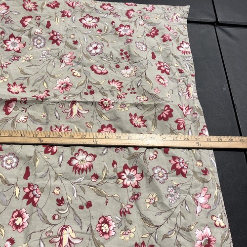 Pottery Barn Sage Green Floral 2 Euro Pillow Shams Pink Flowers Cotton - Picture 3 of 11