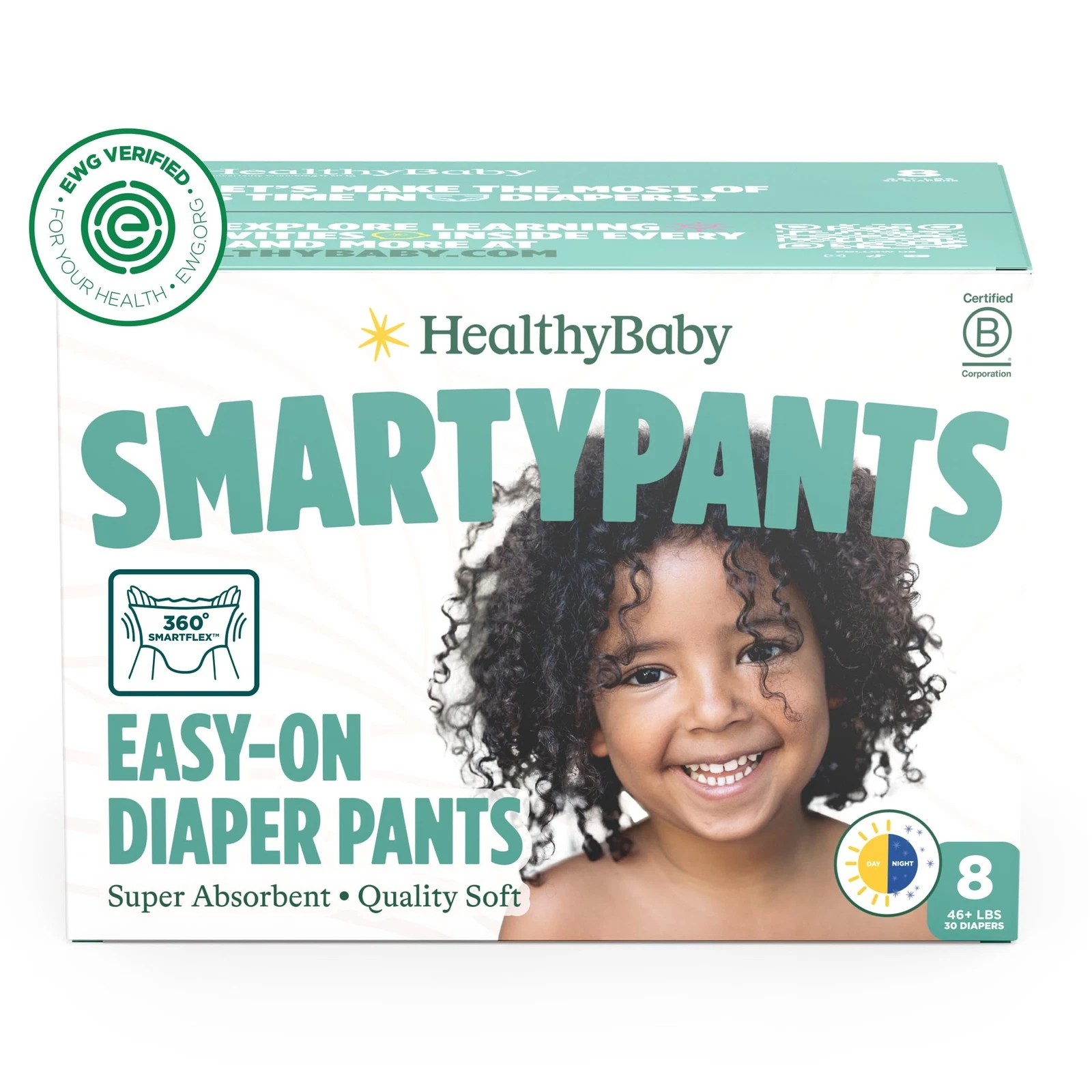 HealthyBaby Size 8 Pull Up Style Training Pants 30 Count – Easy PullOn & Tear...