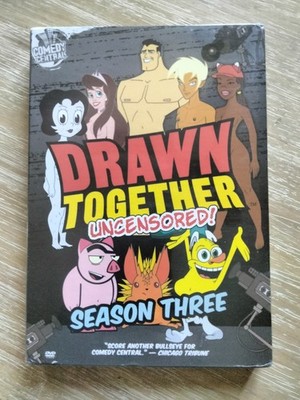 DRAWN TOGETHER Uncensored Season 3 DVD Region 1 NTSC TV Series Brand New Sealed