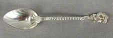 Antique Gorham No. 18 Sterling Silver Scrollwork Demitasse Spoon