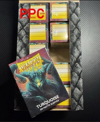 Dragon Shield Turquoise Matte Display - 10 Boxes Of 100 Protective Sleeves