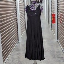 Maxi Vestido Minimalista Silencioso Lujo Malla Ilusión Negro Loft XS