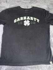 Carhartt Mens Short Sleeve T-Shirt Size Medium Black St. Patrick’s Day