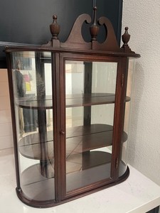 Antique Curved Glass Display Case | eBay