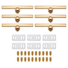 6Pcs Twist Turn Locks Aluminum Alloy Strip Turn Lock Clasp, Light Gold