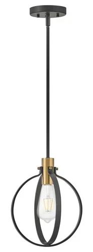 Lark 83037 Cirque 1 Light 10"W Mini Pendant - Black - Picture 2 of 3