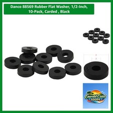 Danco 1/2-Inch Rubber Flat Washer 10-Pack - Essential for Faucet Repairs