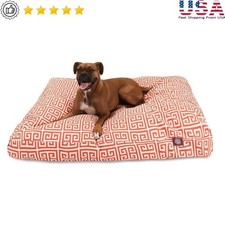 Washable Rectangle Dog Bed Non Slip Comfy Pet Bed Removable Cover Crate New