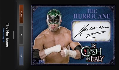 The Hurricane - Blue Marble Signature Iconic - Topps Slam WWE Clash In Italy 26