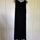 Mela Purdie black flutter Hem Tank dress, Viscose Knit fabric, Sz 16 1X