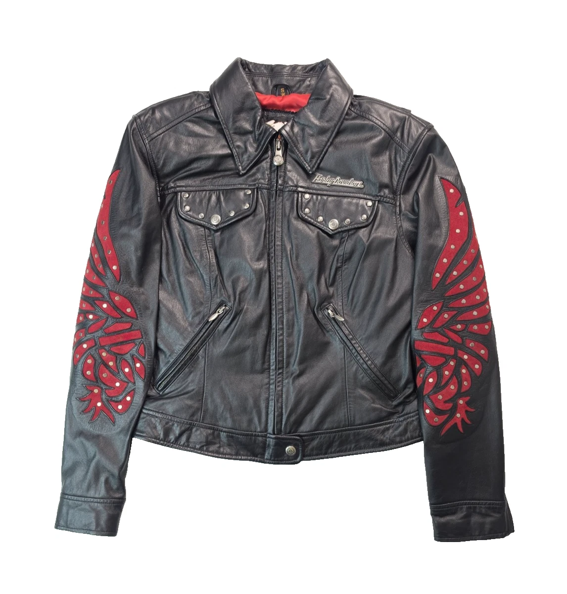 Harley-Davidson Leather Outer Shell Red Coats, Jackets & Vests for