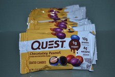 (12) Quest Nutrition Coated Candies, Chocolatey Peanut, 10 g Protein, BB 06/2026