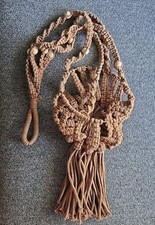Handmade macrame plant hanger large 8 Inch round 43 Inches Long Cottage Core