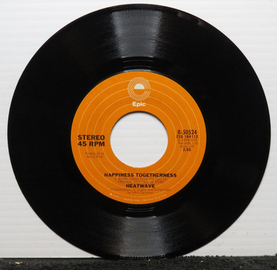 HEATWAVE TOGETHERNESS/THE GROOVE LINE (VG+) 8-50524 45 RECORD