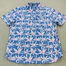 Chubbies Shirt Mens Large Hawaiian Floral Print Button Down Short Sleeve Popover