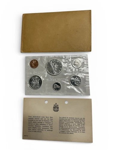 1965 CANADIAN PROOF LIKE SET - CENT THRU DOLLAR - SILVER - Canada - asw 1.12 oz