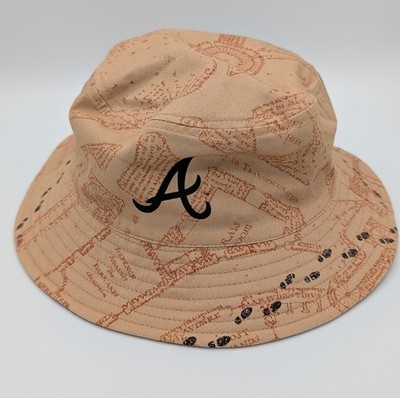 Atlanta Braves Harry Potter Reversible Bucket Hat Marauders Map Mischief Managed