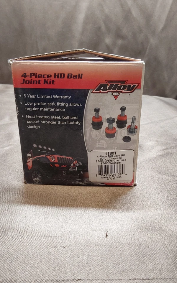 Kit de rótula de suspensión de aleación de EE. UU., 4 piezas; se adapta a Jeep Cherokee/Wrangler 99-01 Foto 2 de 4