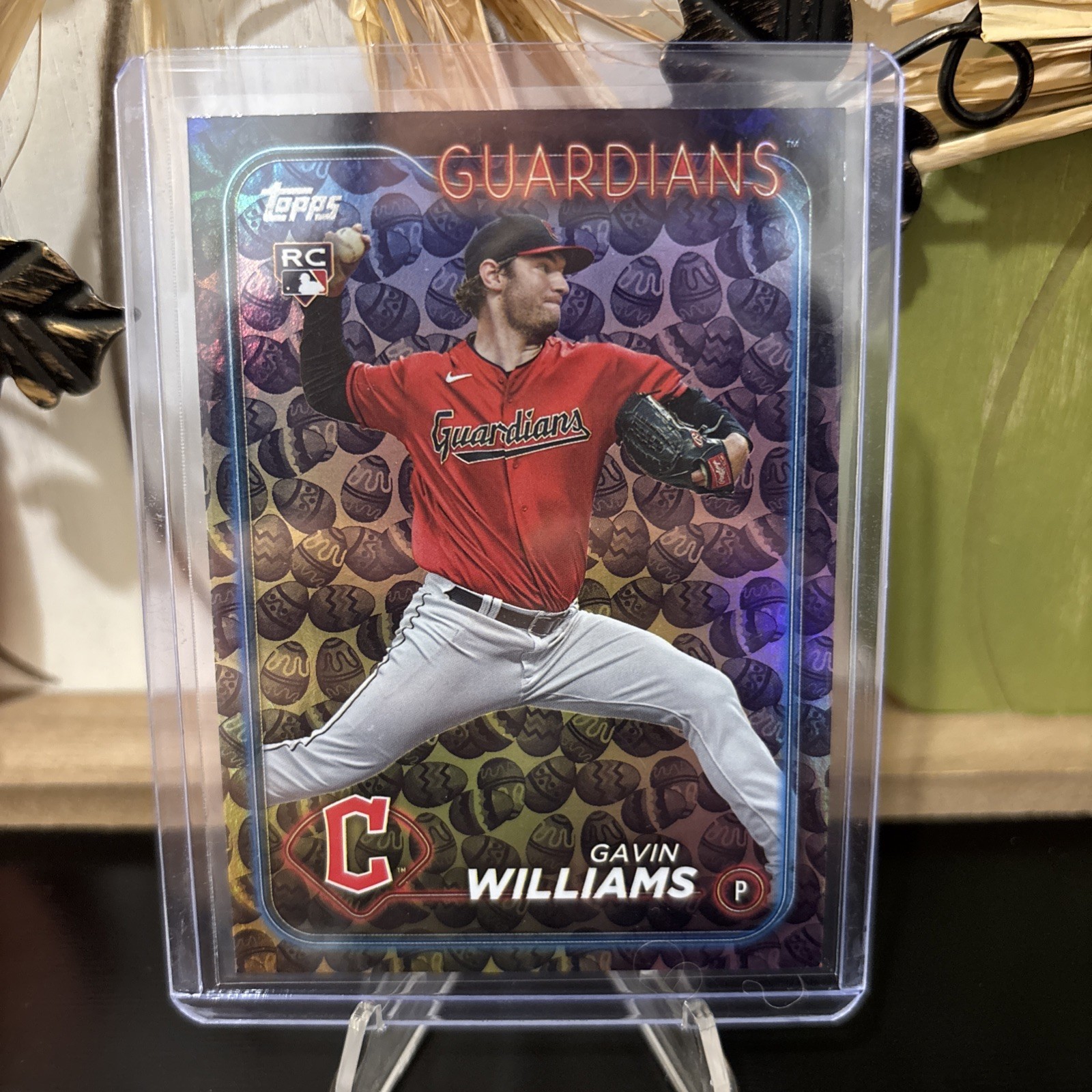 2024 Topps Gavin Williams Easter Holiday Egg Foil #242 Cleveland Guardians RC SP