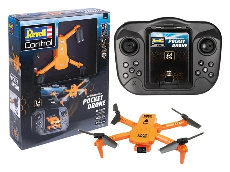 Revell Pocket Drone Mini Quadrocopter RC Drohne mit Gyro USB-Ladung