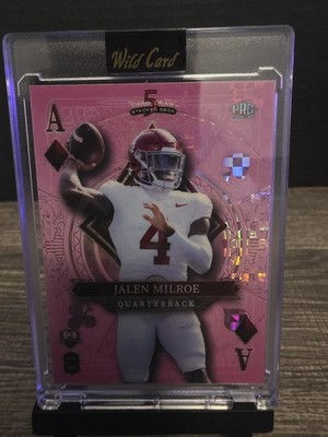 2025 Wild Card Stacked Deck Jalen Milroe/Ryan Williams Back To Back 1/1 PRC