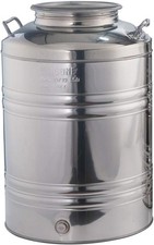 Fusto 50 Litri Contenitore per Olio predisposto per il rubinetto Acciaio 18/10