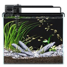 3 Gallon Fish Tank Aquarium Kit with Filter, LED Light with Timer, Siphon Vac...