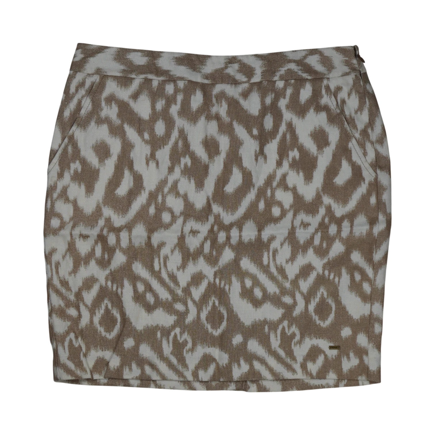 Tommy Hilfiger Women's Linen Mini Skirt 6 Beige/Sand Design