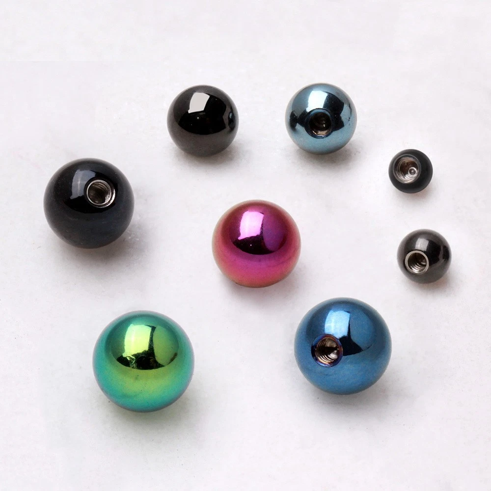 10pcs 4mm UV Acrylic Cone-Spikes With Threaded 14G (1.6mm) Replacement Top Part – Body Jewelry - View #4