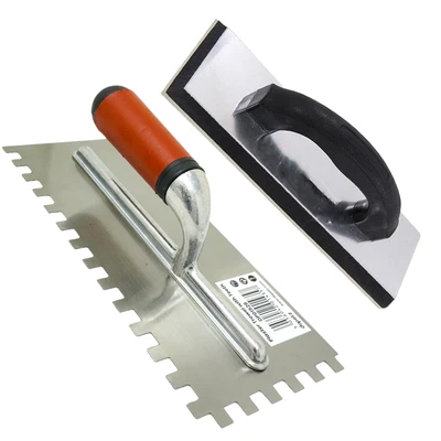 FS Tiling Tool Kit Grout Float & Notched Tile Adhesive Trowel Grouting Ceramics