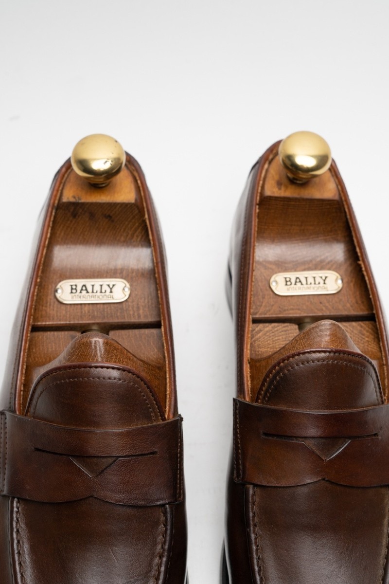 Silvano Sassetti Brown Leather Penny Loafers Men display picture 1