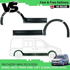 FOR VW CADDY MK4 15–20 SWB 12PC ABS FENDER FLARES WHEEL ARCH TRIMS LHD SLIDE RHD