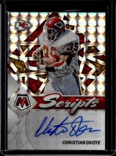 2022 Panini Mosaic Christian Okoye Scripts Auto #S-CO Chiefs