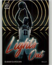 2022-23 Donruss Optic DeMar DeRozan Lights Out Red #15 SN #/99 Chicago Bulls