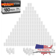 35mm Film Canisters with Lids 8oz White Plastic 2x1 180PK