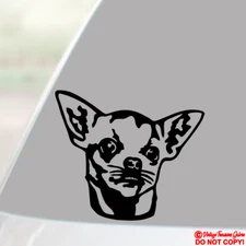 CHIHUAHUA DOG FACE HEAD Vinyl Decal Sticker Car Window Bumper PET RESCUE ANIMAL