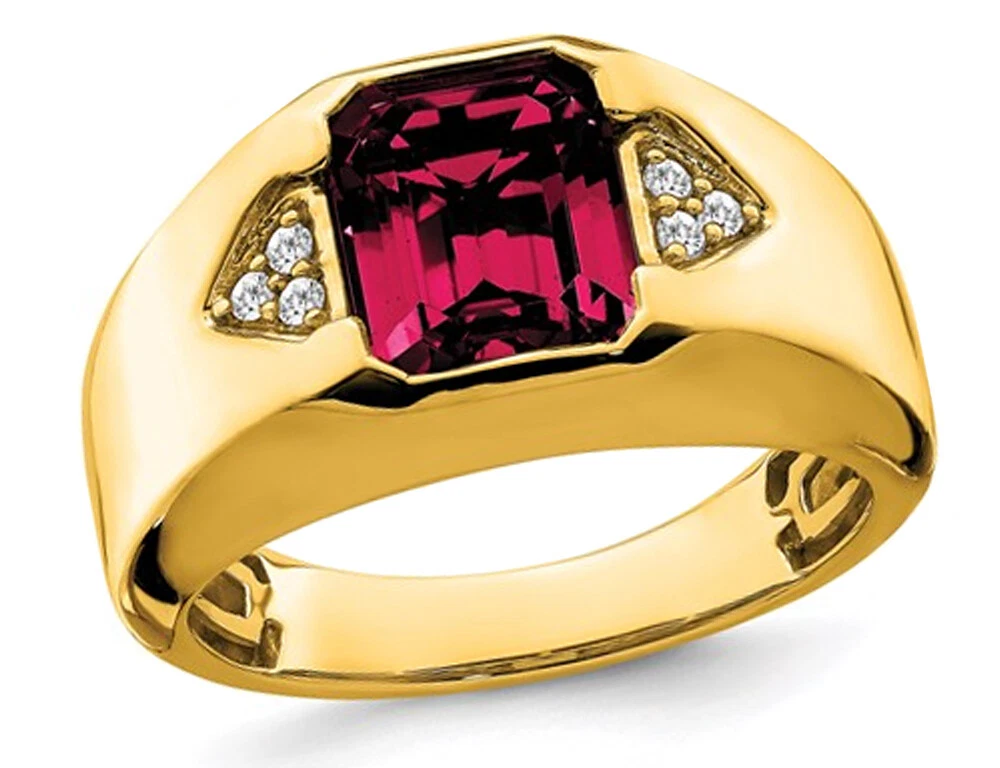 Lab created ruby hotsell ring yellow gold