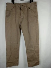 Levi's Strauss Mens Beige High Rise Boot Cut Jeans Sz 38x34