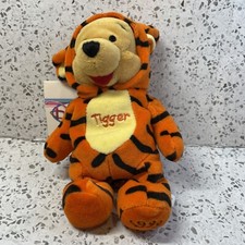 NWT Disney Winnie the Pooh Dressed As Tigger Plush Bean Bag 8  Halloween 1999