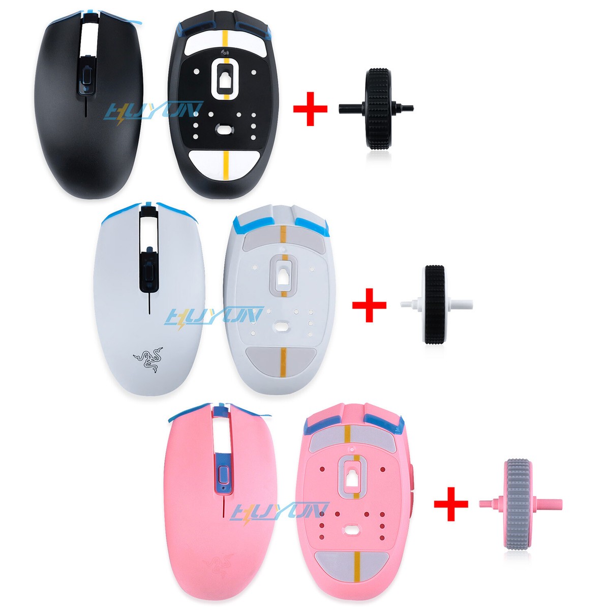 Original Mouse Top Shell Outer case Cover Roof wheel for Razer